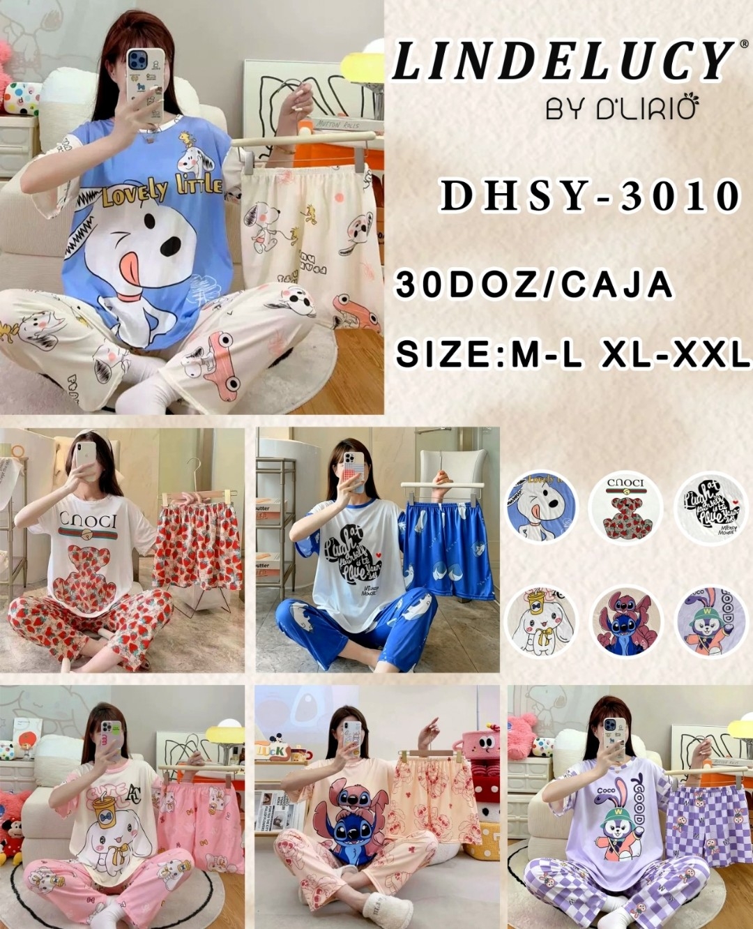 Pijamas D'lirio 3 Piezas - Imagen 2