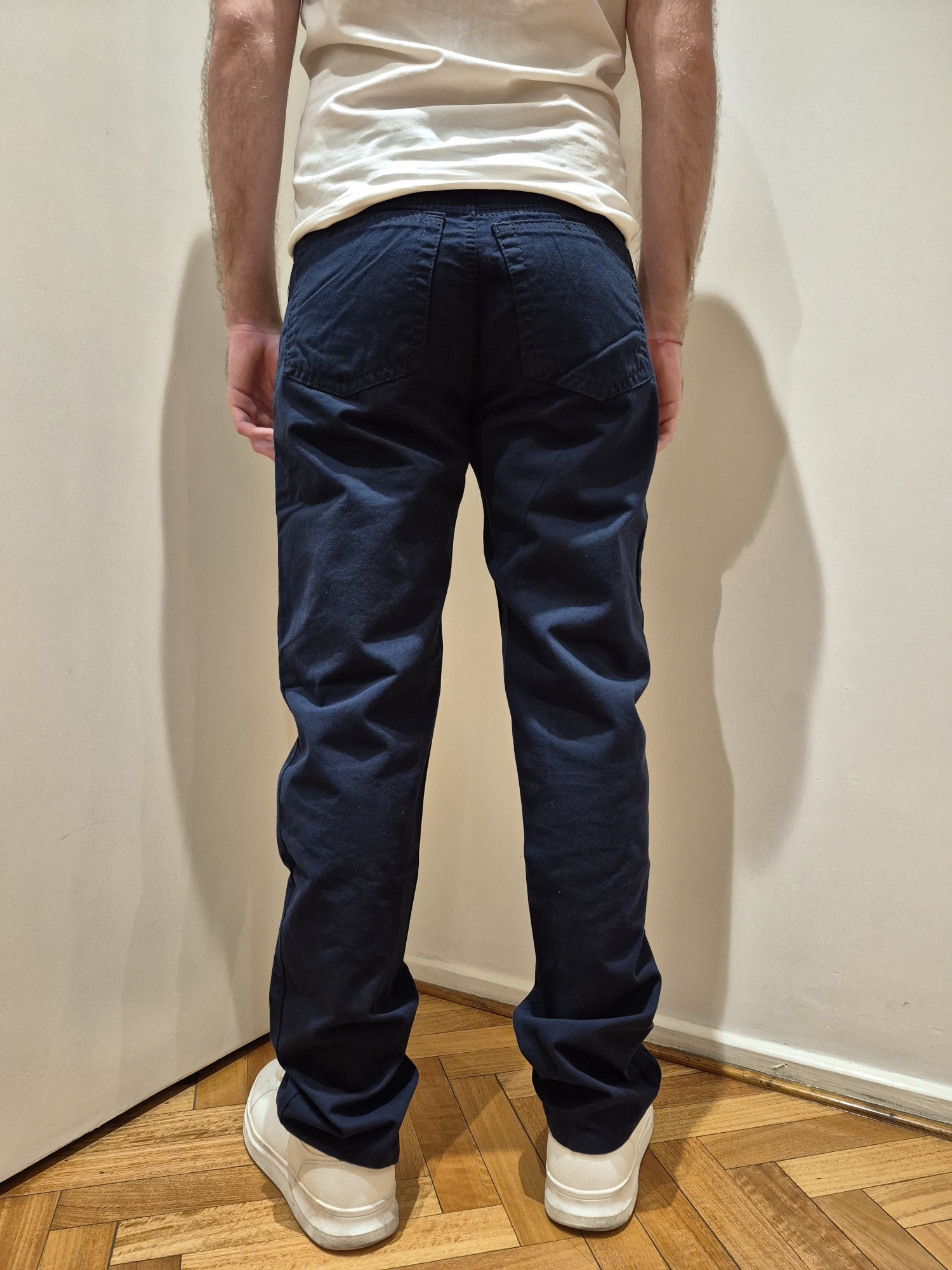Pantalón Azul Clasico de Gabardina - Imagen 3