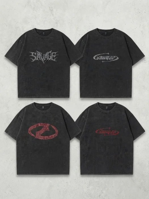 Remera Over Batick con Stras