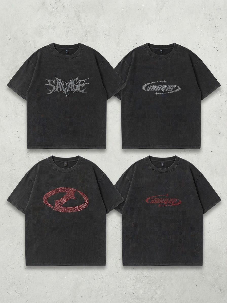 Remera Over Batick con Stras - Imagen 2