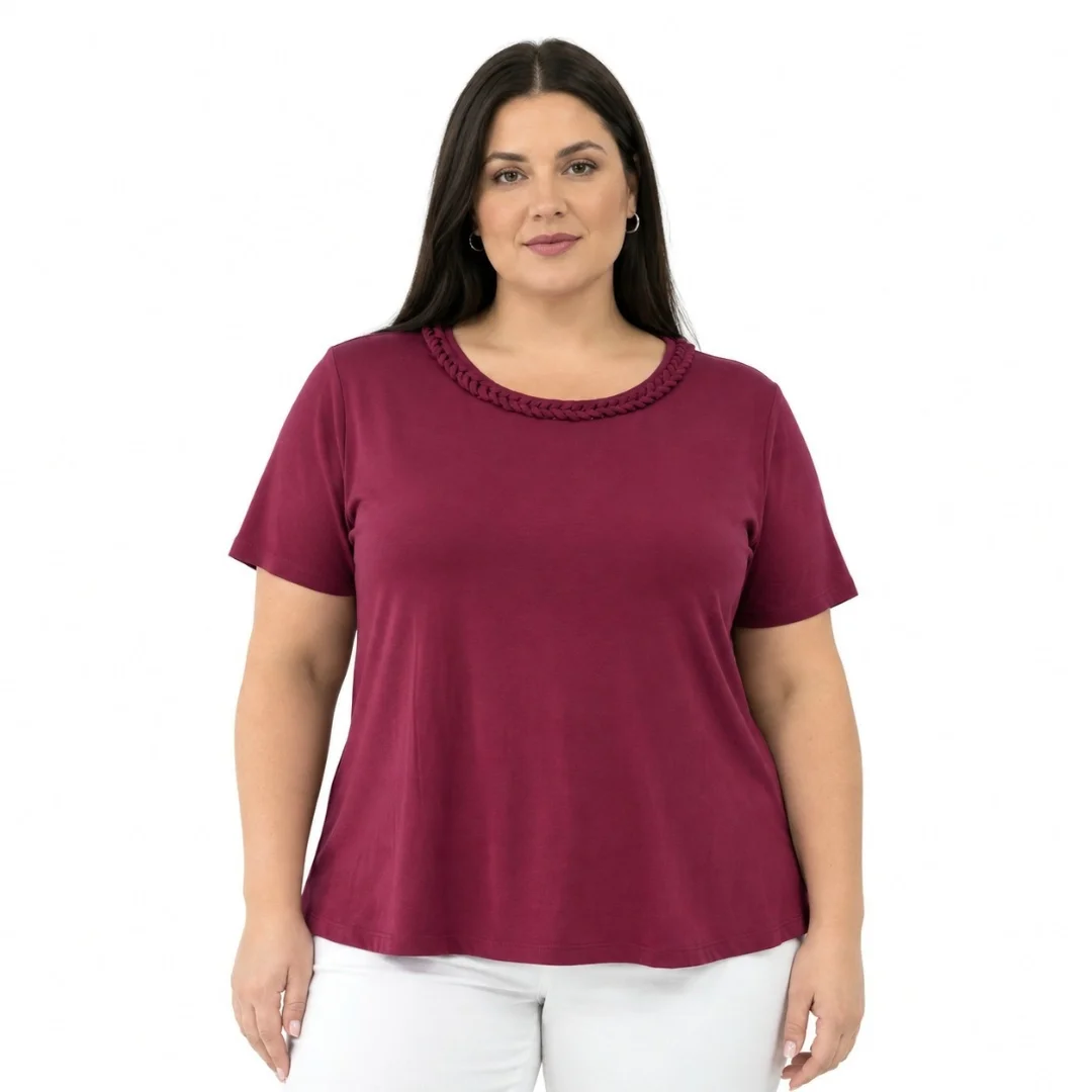 Remera de Viscosa Cuello Cruzado - Imagen 1