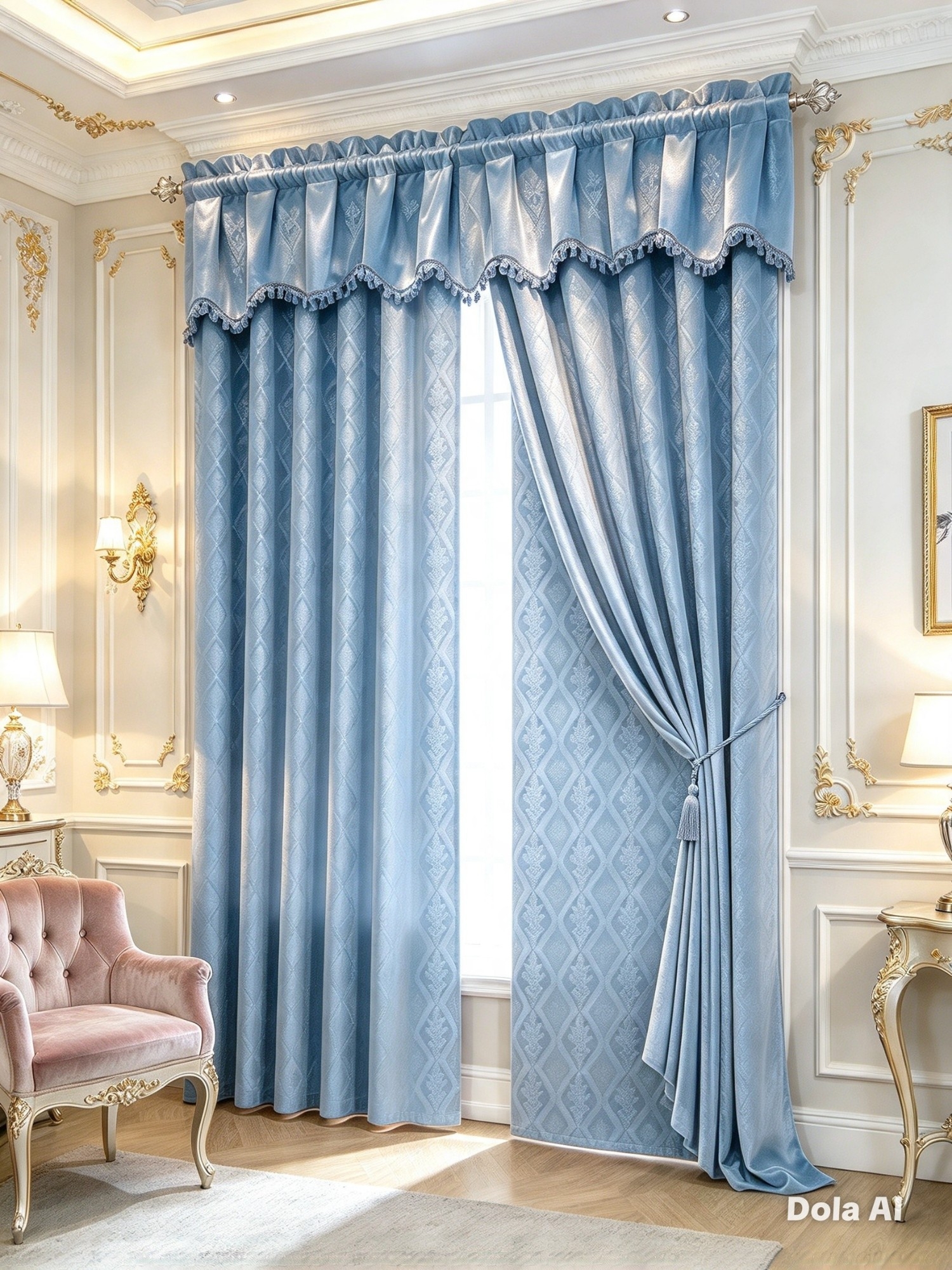 Cortina Jacquard Cenefa + Borlas Premiun - Imagen 2