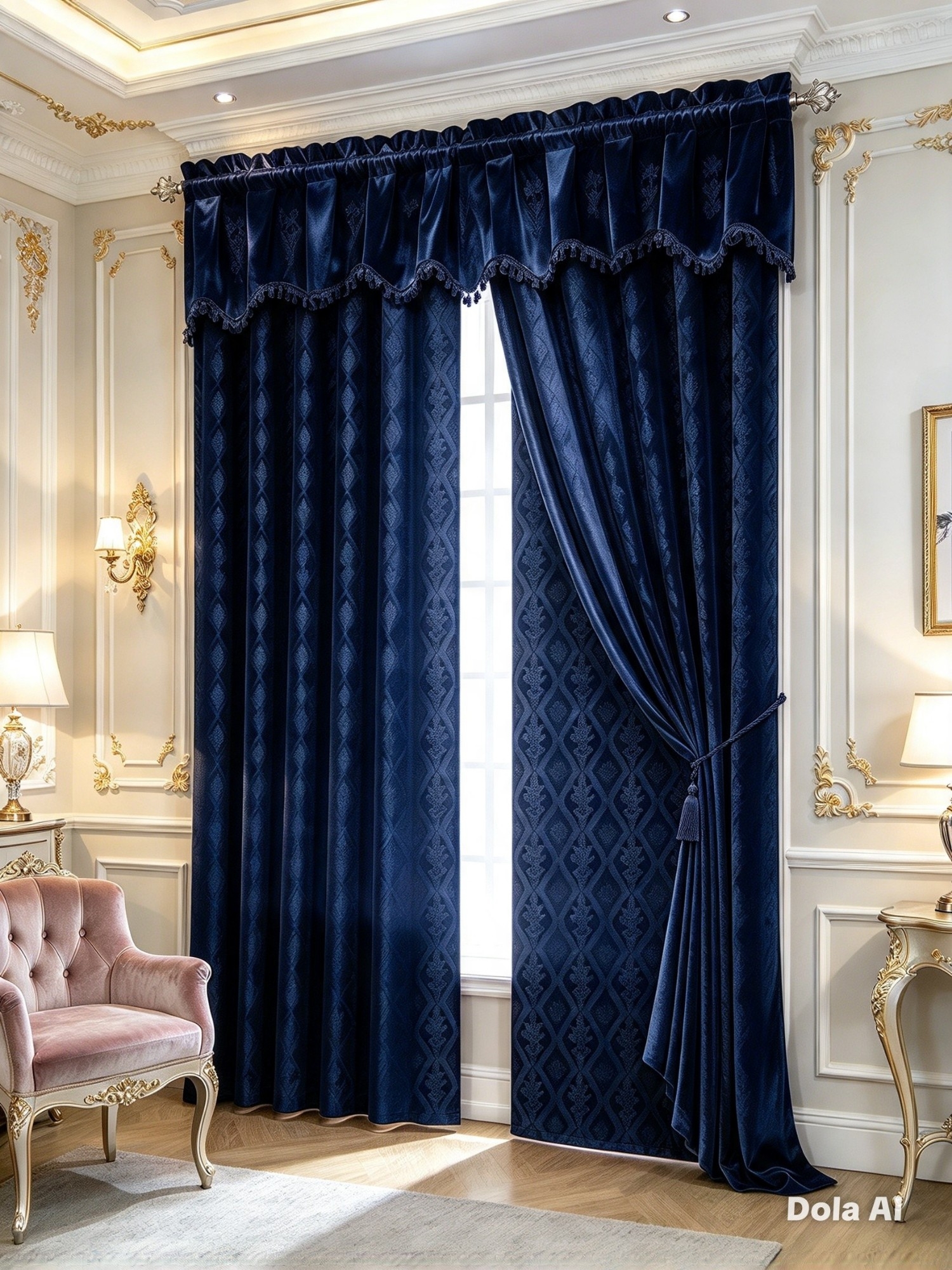 Cortina Jacquard Cenefa + Borlas Premiun - Imagen 4