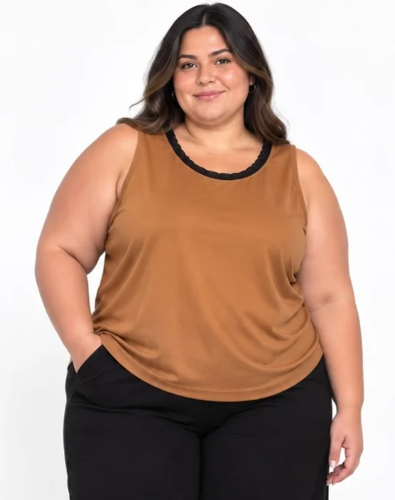 Musculosa Modal Soft con Puntilla Especial