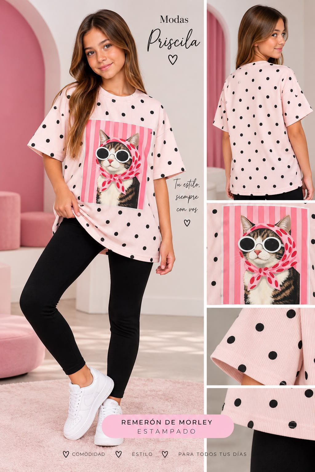 Remerones Morley Lunares Estsmpadas - Imagen 3