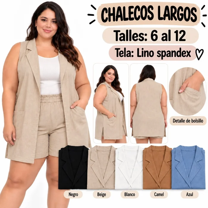 Chalecos de Lino Spandex Especiales