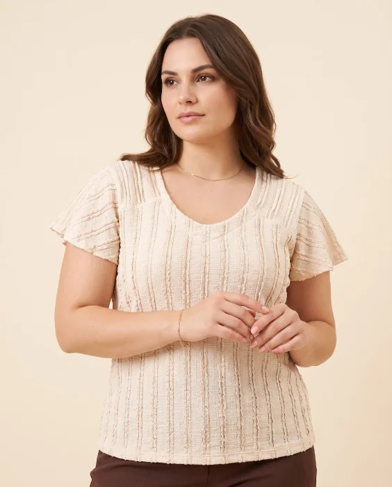Remeras con Manga Amplia de Hawaii Soft Broderie con Volados