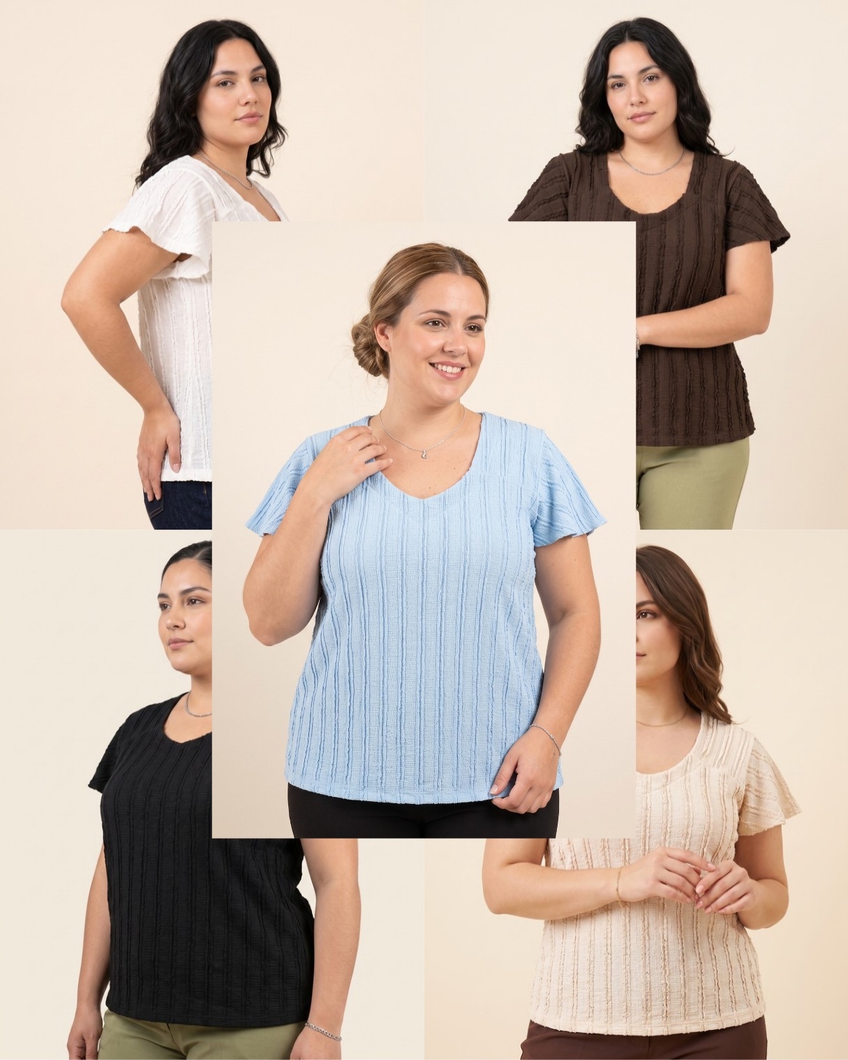 Remeras con Manga Amplia de Hawaii Soft Broderie con Volados - Imagen 2