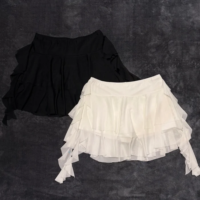 Short Pollera de Tul con Volados