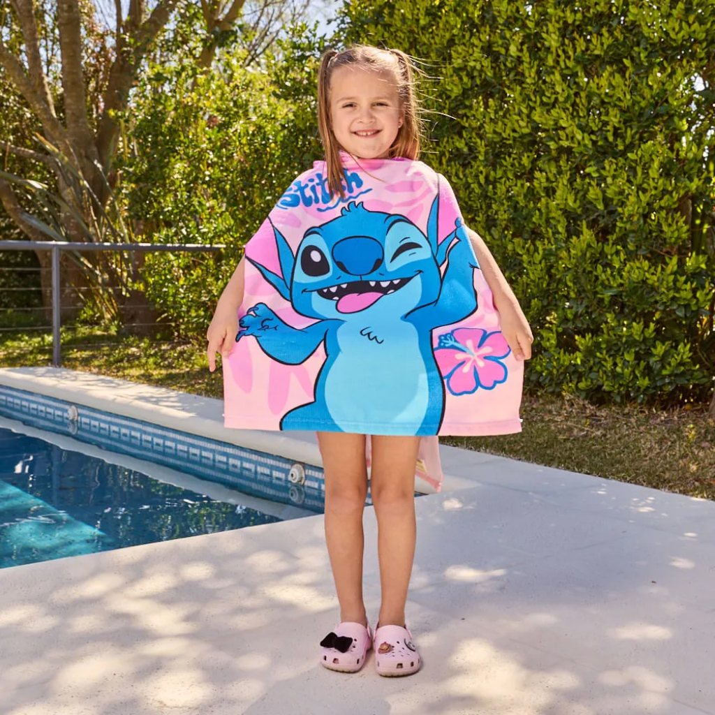 Poncho Toalla Stitch Infantil con Capucha Piñata Oficial Pileta Playa 50x120cm - 2(7).jpg