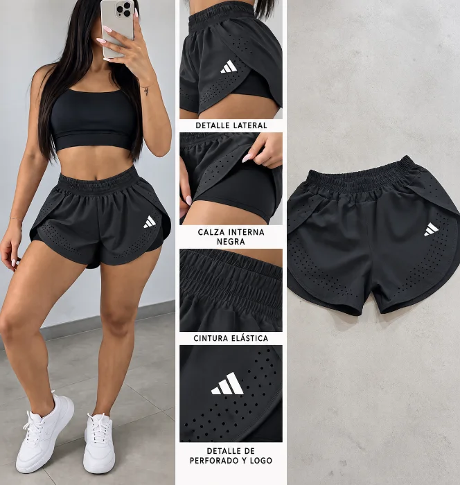 Short con Calza Perforado