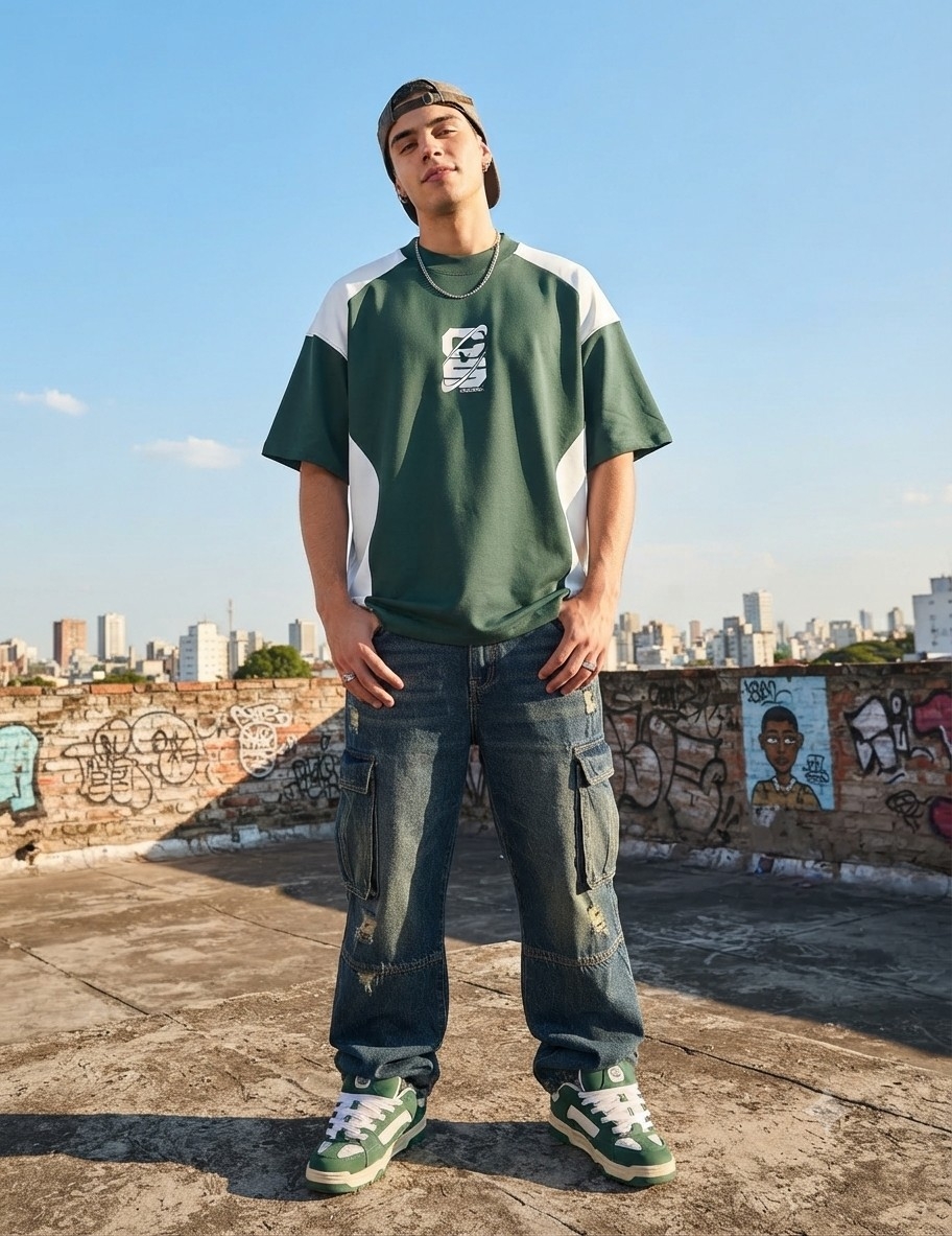 Remera Overzise Combinada Cys - Imagen 2