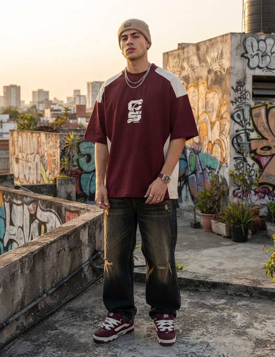 Remera Overzise Combinada Cys - Imagen 3