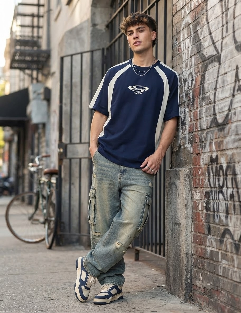 Remera Overzise Combinada Cys Original - Imagen 3