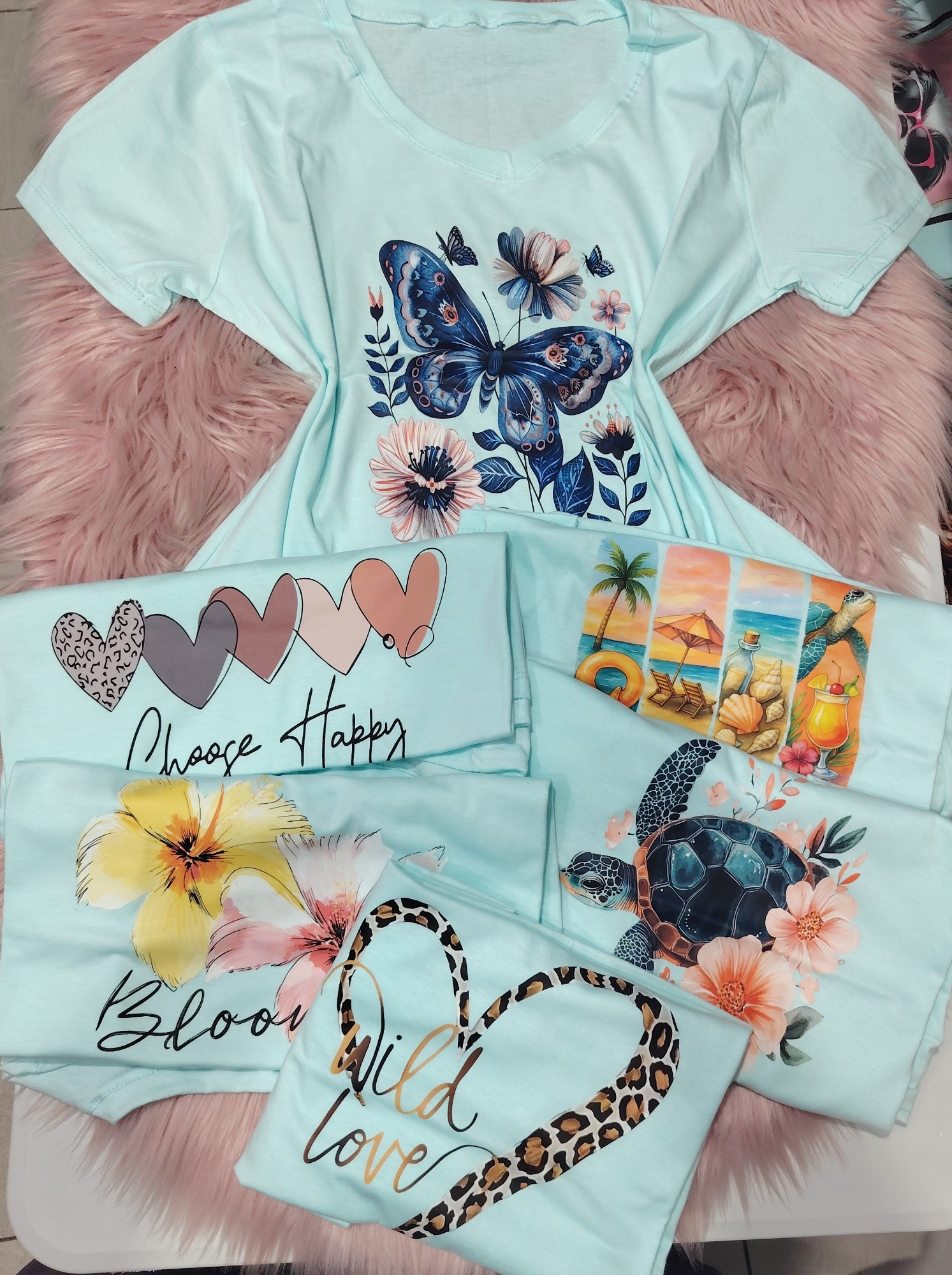 Remera Cuello V de Jersey Peinado - Imagen 7