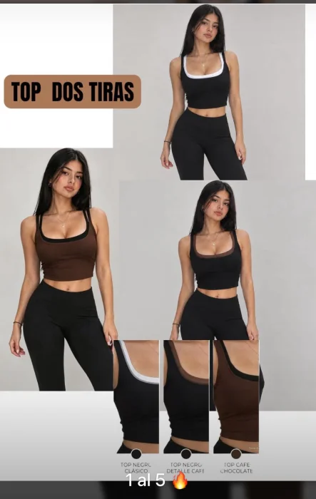 Tops con Dos Tiras en Lycra