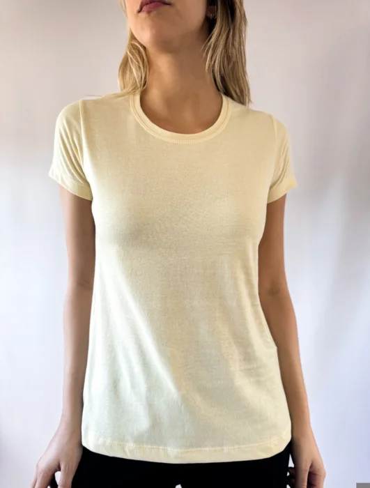 Remera Entallada de Algodón de Dama