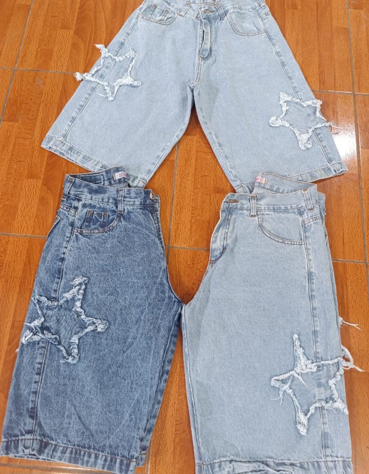Bermuda Jean Baggy Stella Pantalon Corto Ancho Denim Moda 2000's Diseño Mayoristas - Imagen 2