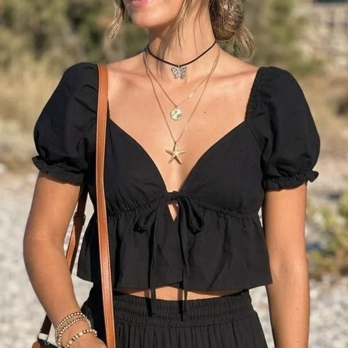 Crop Top de Lino
