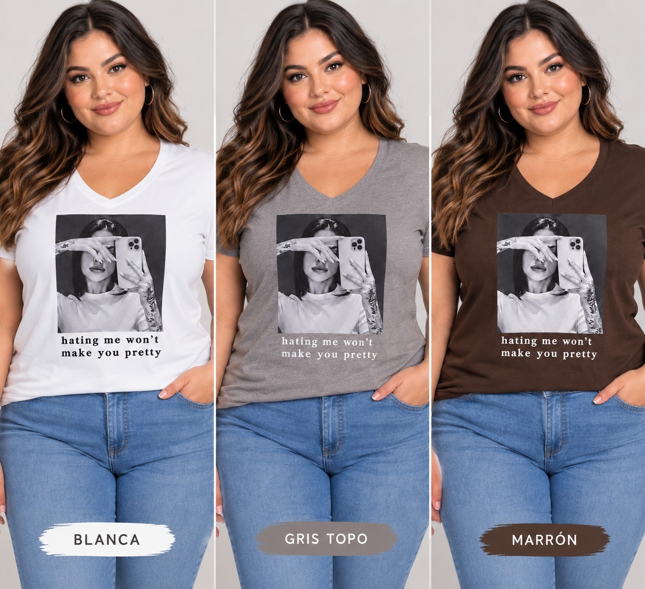 Remera V Algodo Especial Pretty - Imagen 2