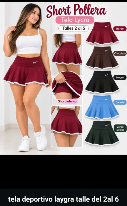 Shorts  Polleras Laycra