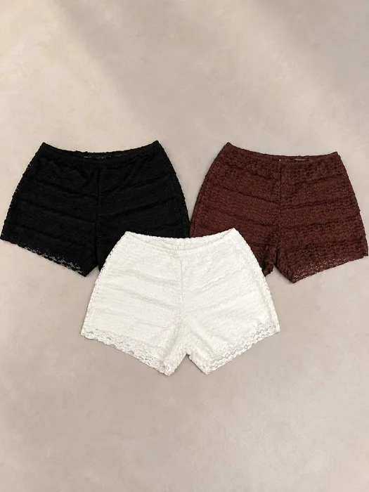 Shorts de Encaje