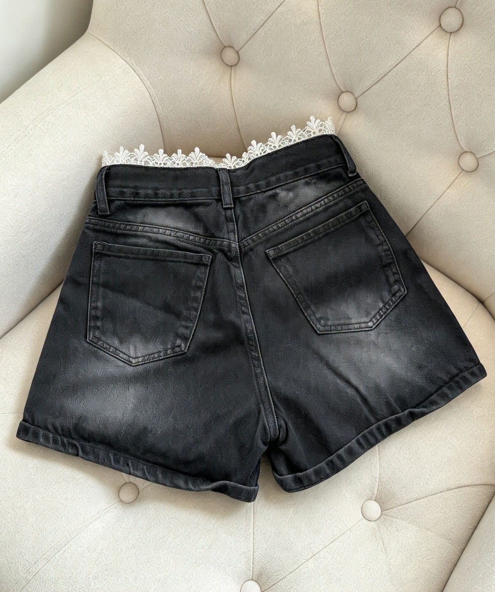 Shorts Pollera Puntilla Gastado - Imagen 3