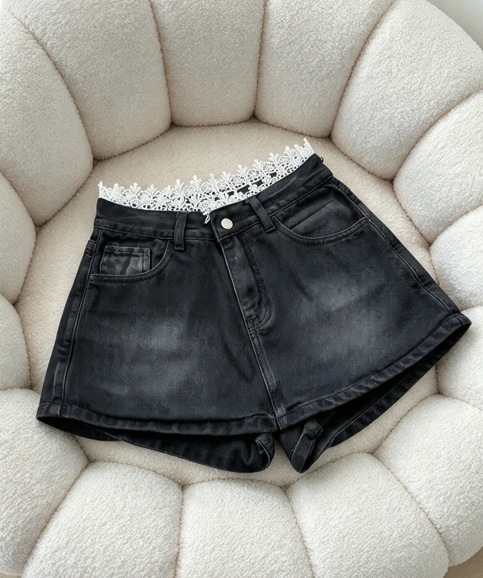Shorts Pollera Puntilla Gastado - Imagen 4