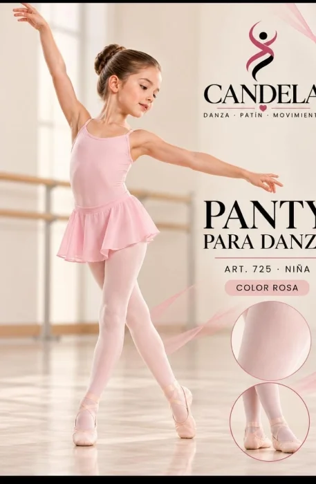 Panty Lycra Opaca Danza Niñas -art. 725d - Ni-bel