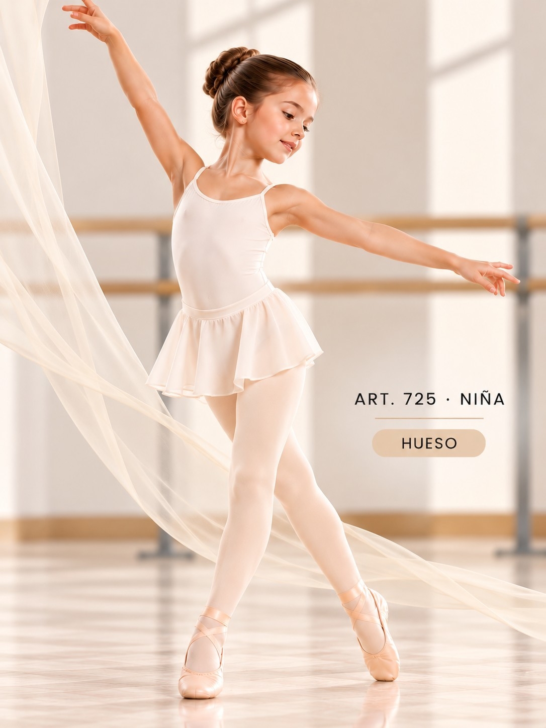 Panty Lycra Opaca Danza Niñas -art. 725d - Ni-bel - Imagen 2