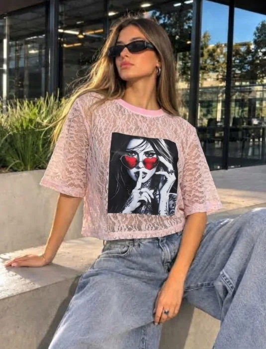 Remera Encaje