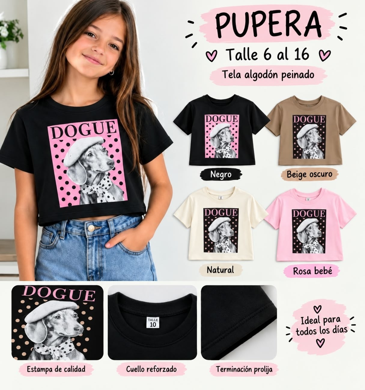 Pupera Estampada  Algodón Peinado - Imagen 2