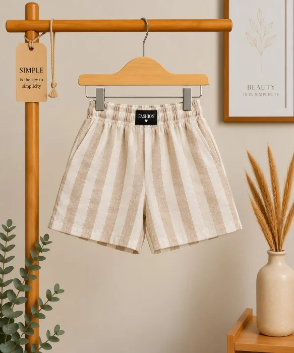 Short Rayado Lino