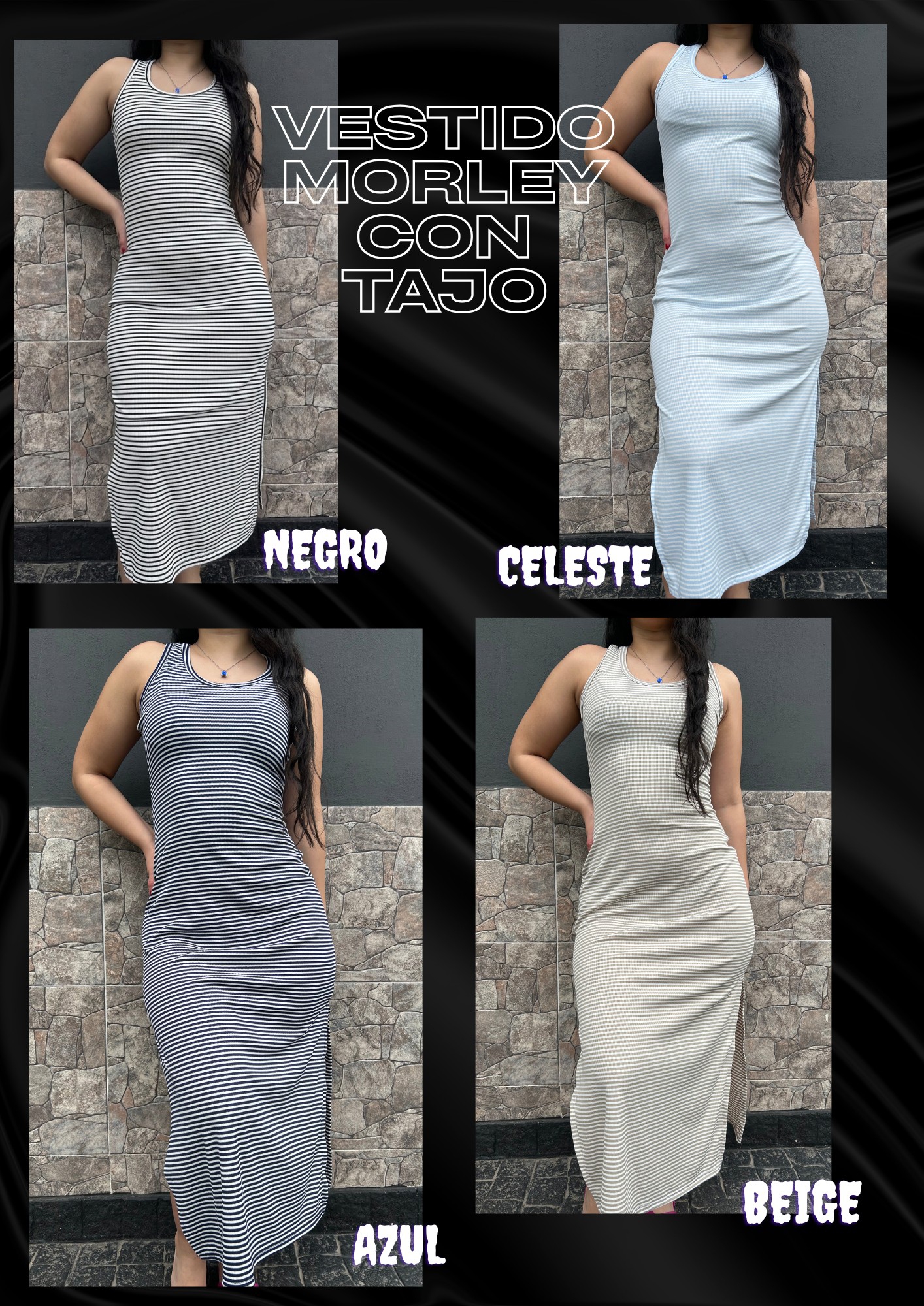 Vestido Morley con Tajo - Imagen 3