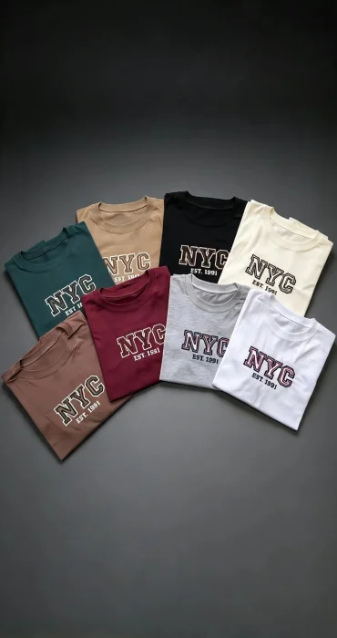 Remeras ,nic, Algodón 24-1 Bordadas