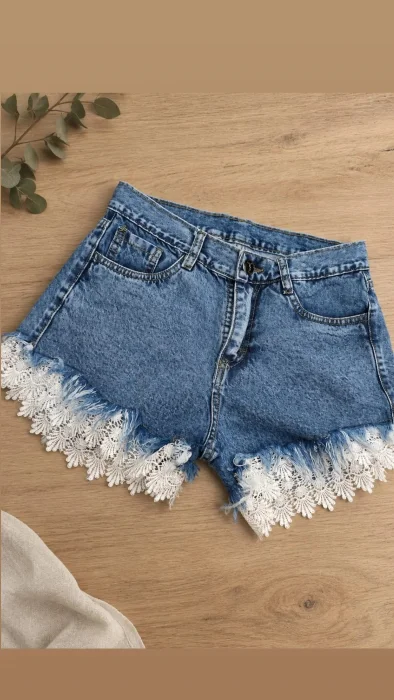 Short Jean  con Encaje