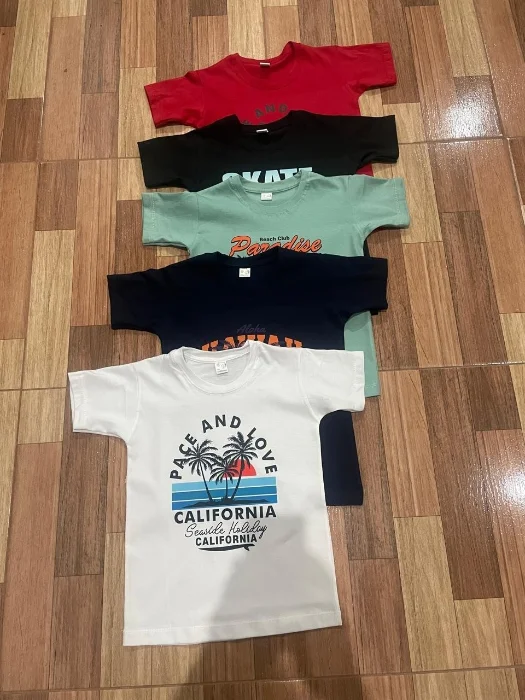 Remera Estampado de Niño Algodón Peinado Premium