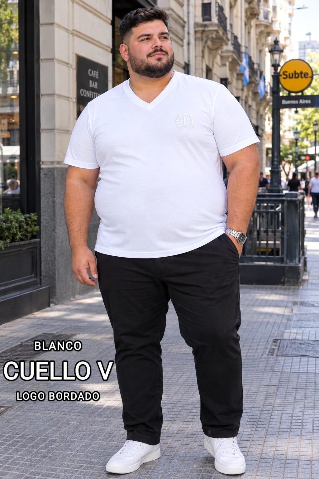 Talles Especiales Cuello V - Imagen 2