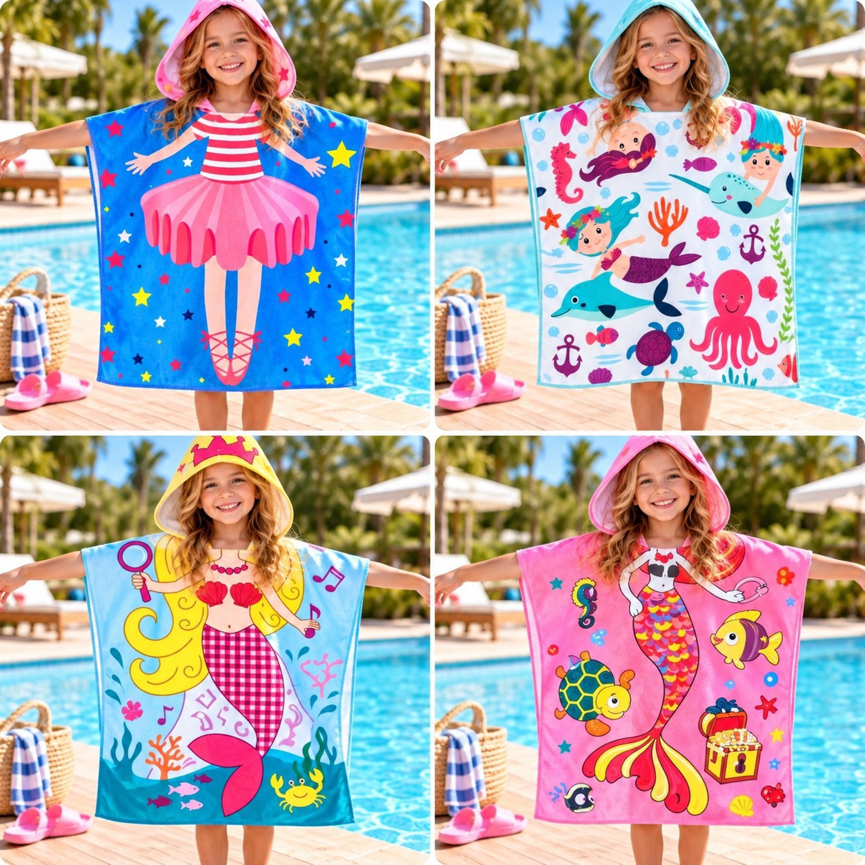 Poncho Salida de Baño con Bolsita - Imagen 3