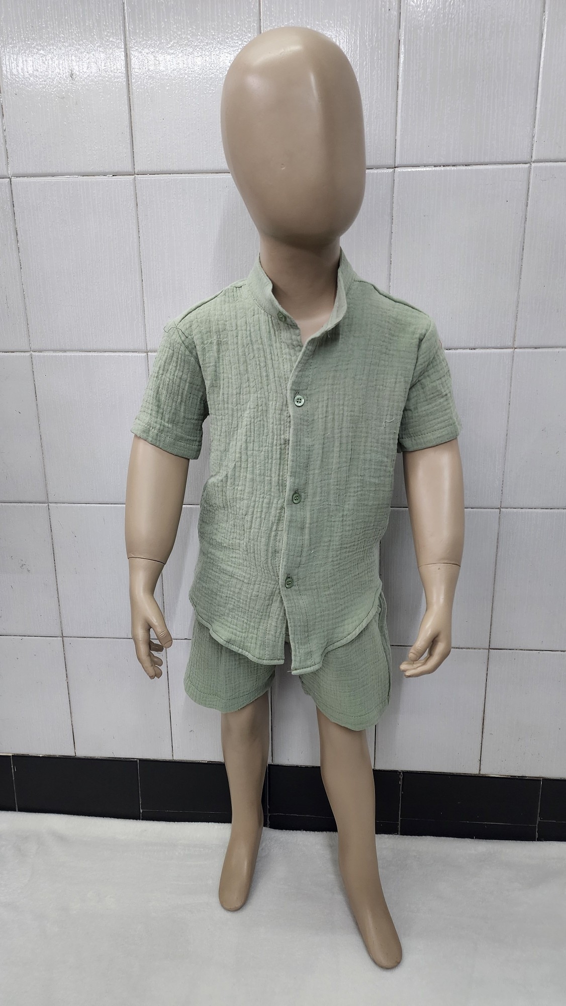 Conjunto Baby Cotton Bebé Cuello Mao - Imagen 4
