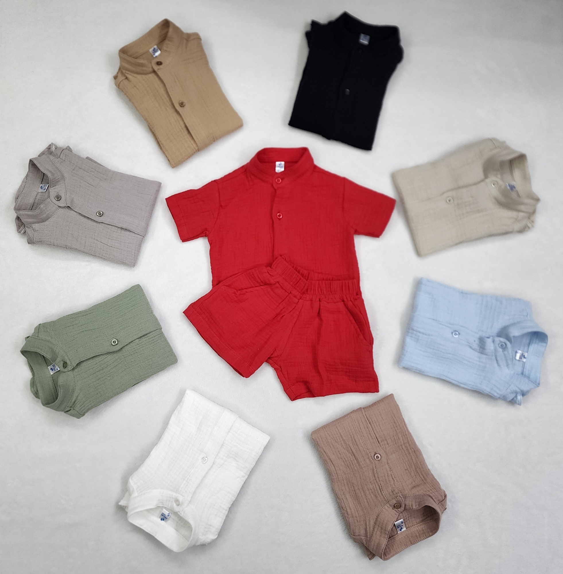 Conjunto Baby Cotton Bebé Cuello Mao - Imagen 6