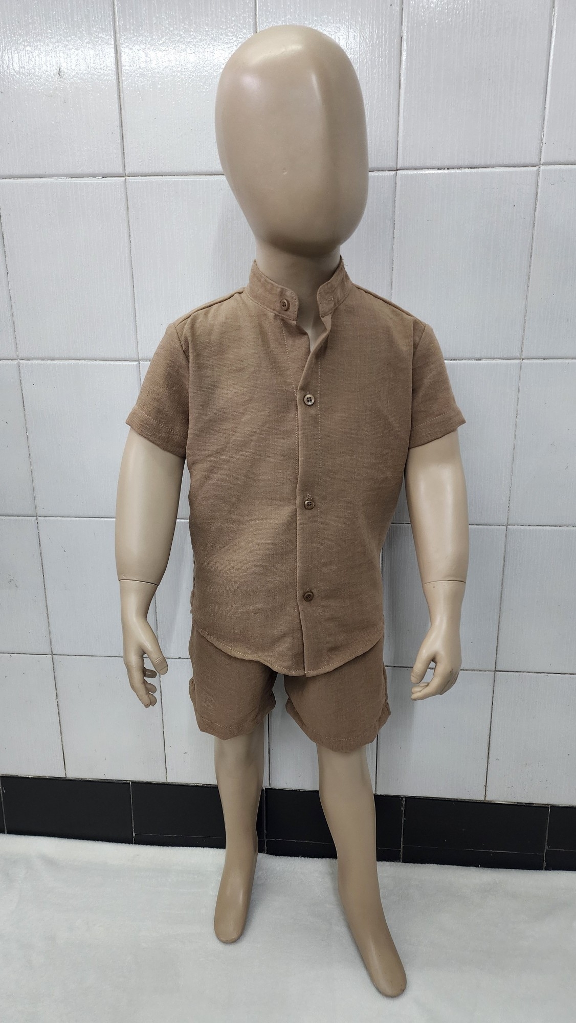Conjunto Polina Liso de Bebé Cuello Mao - Imagen 3