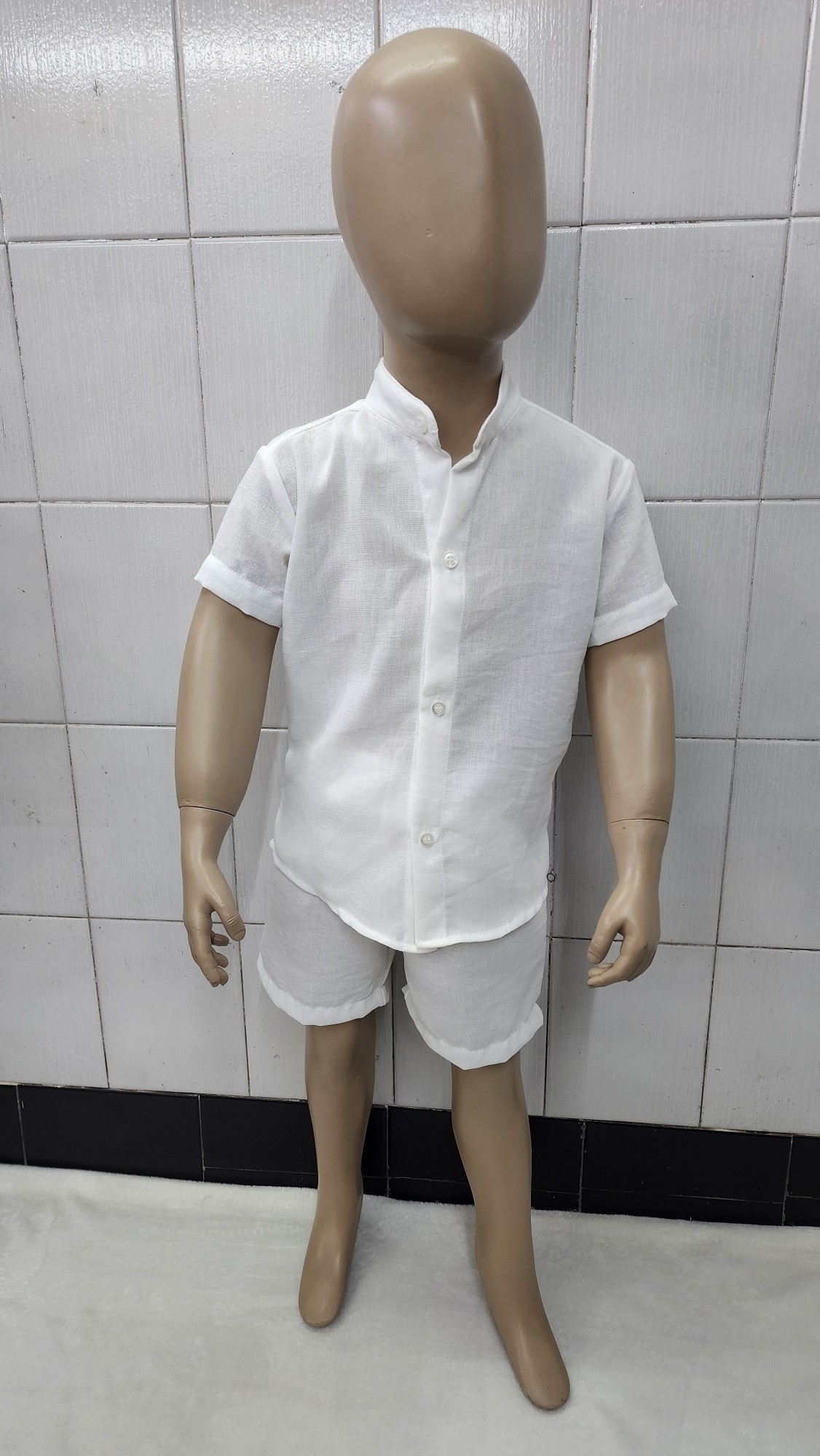 Conjunto Polina Liso de Bebé Cuello Mao - Imagen 4