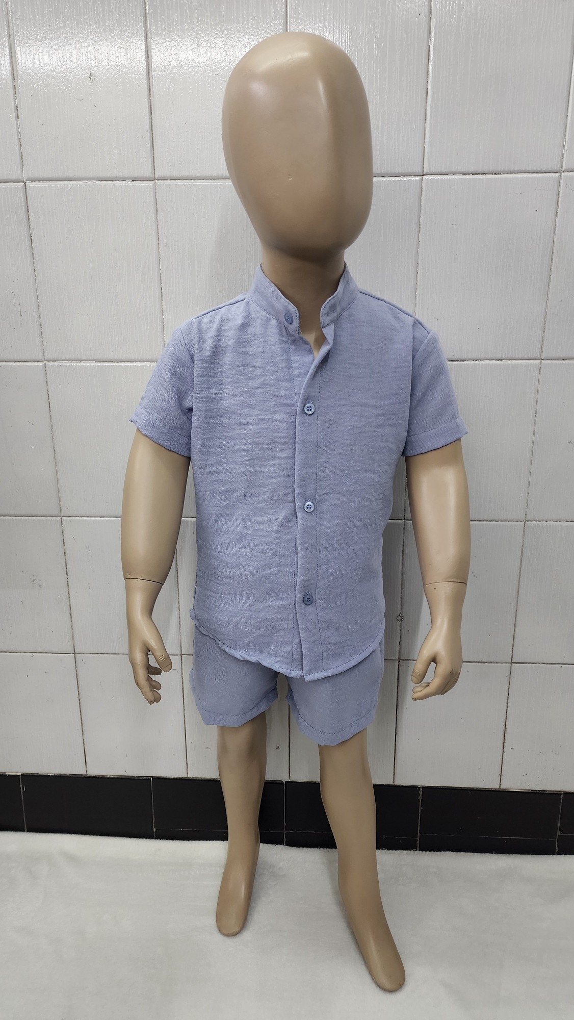 Conjunto Polina Liso de Bebé Cuello Mao - Imagen 5