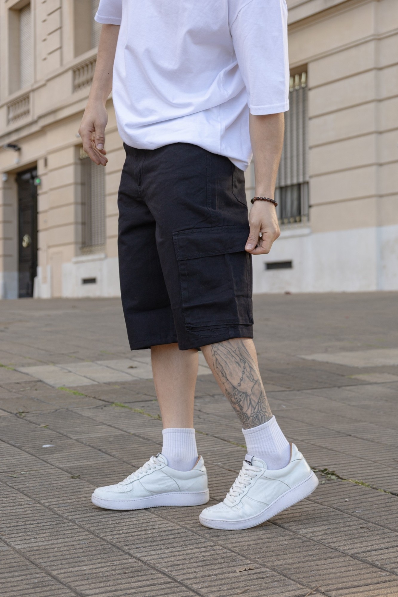 Bermuda Baggy Cargo Negro - Imagen 3