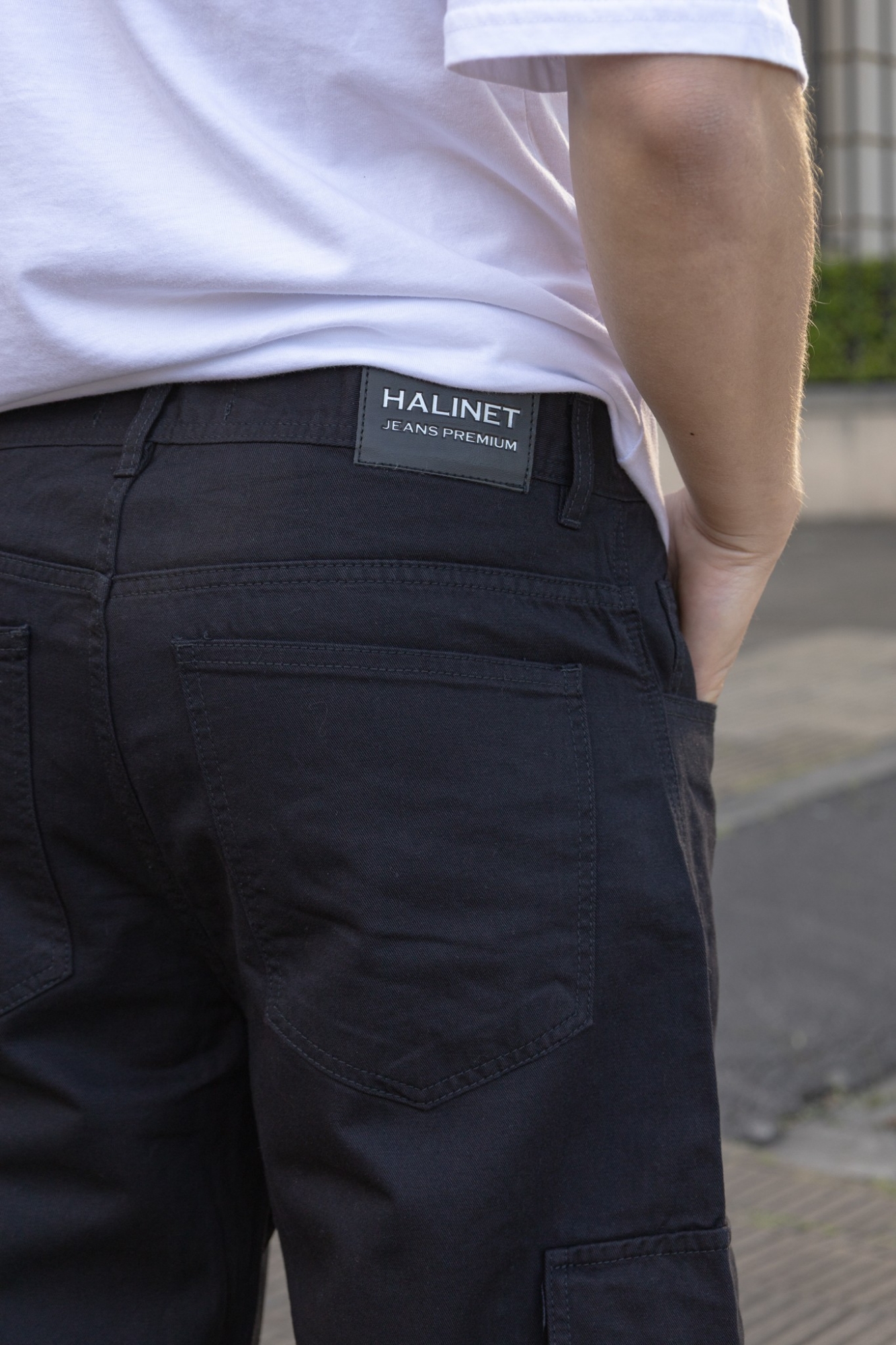Bermuda Baggy Cargo Negro - Imagen 5