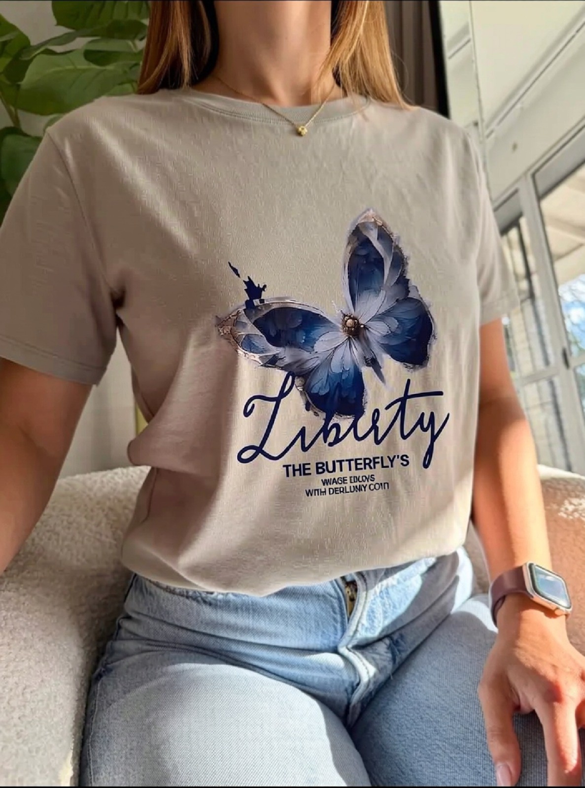 Remera Mariposa Librety Algodón - Imagen 4