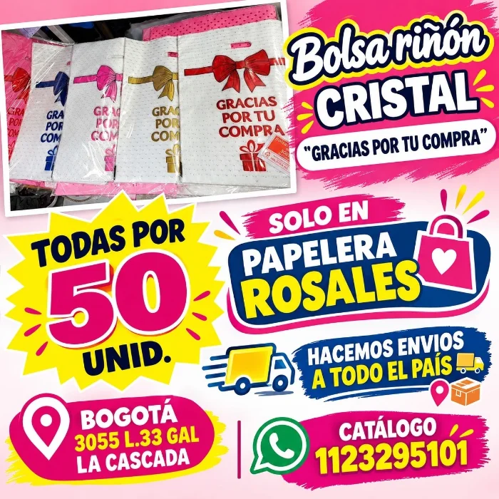 Bolsa Riñón Cristal _gracias por Tu Compra"