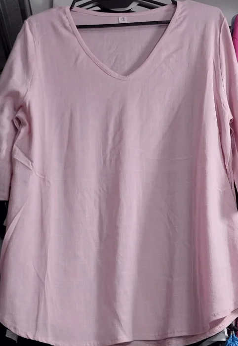 Blusas de Lino Elastizados Manga 3/4
