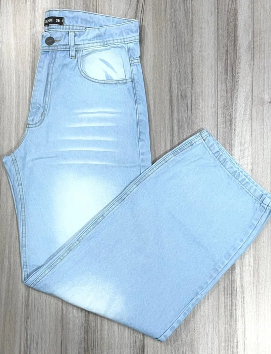 Jeans Baggy Liso Celeste Big